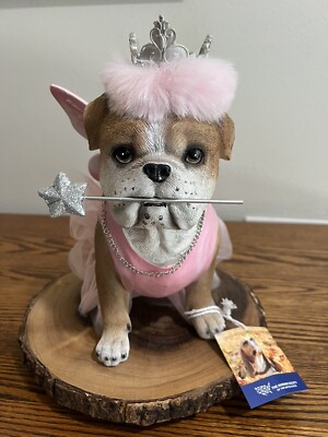 Humane Society Bulldog Fairy in Tutu Crown Halloween Costume