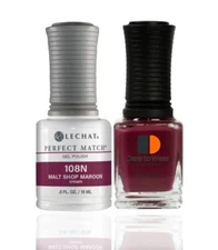 LeChat Perfect Match UV Gel + Nail Polish - PMS108N Malt Shop Maroon