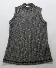 Michael Stars Women's Sleeveless Violet Mock Neck Shell EJ2 Grey Small NWT 