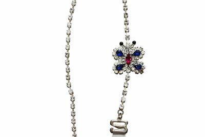 Women's 1 Pair Removable Replacement Rhinestone Bra Straps with Butterfly Detail