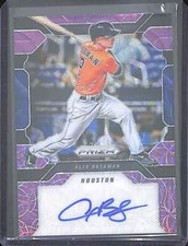 2017 Panini Prizm Purple Prizm Autograph #AP-AX Alex Bregman No 11 of 35