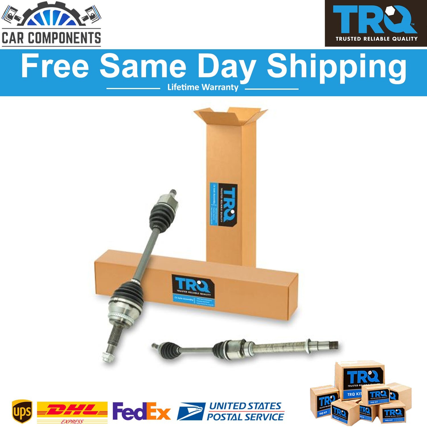 TRQ Front CV Axle Shaft Set For 2011-2016 Toyota Sienna