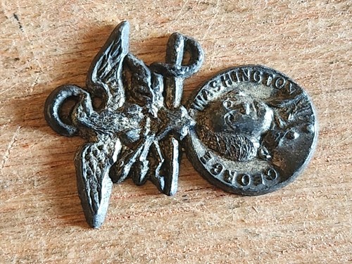 George Washington Medal FOB Pendant Charm Eagle Arrows Star Sabre Early Vintage - Picture 17 of 24