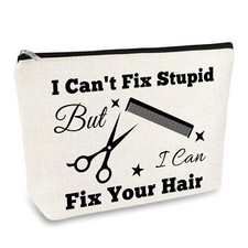 Hairdresser Gifts Hair Stylist Makeup Bag Hair Stylist Gifts Cosmetic Bags Funny