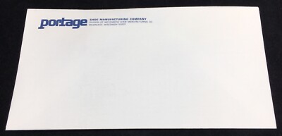 Vintage PORTAGE Shoe Manufacturing ENVELOPE Milwaukee WI Wisconsin Factory Ad