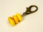 Baltic Amber Keychain Keyring Pendant Charm Yellow Butterscotch Egg Yolk E087