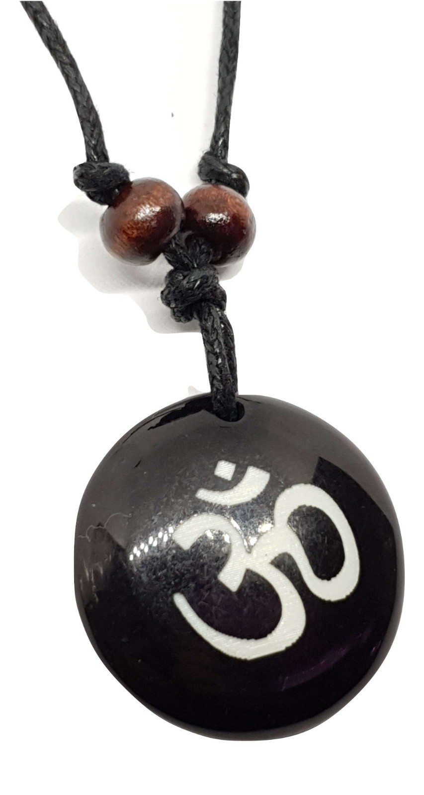 Collana Om In Legno - Collana Con Simbolo Om - Girocollo Tibetano - Foto 8