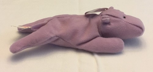 Ty Teenie Beanie Baby Babies 1998 Happy The Hippo #6 McDonald's MWMT - Picture 2 of 2