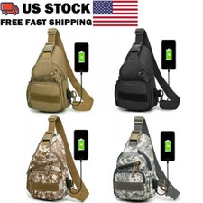 Outdoor Tactical Sling Bag Military MOLLE Crossbody Pack Chest Shoulder Backpack
