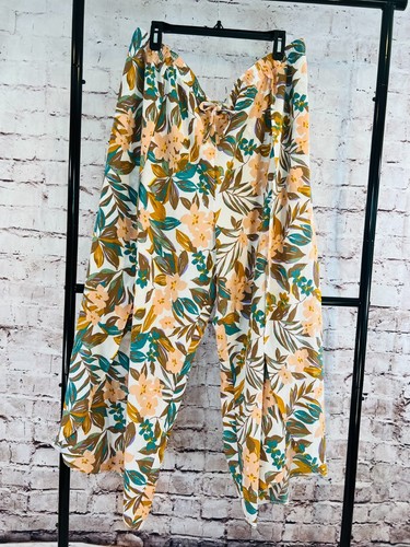 Freshwater Plus Size Floral High Slit Beachwear Swimsuit Cover Pants Size 1X - Picture 2 of 5