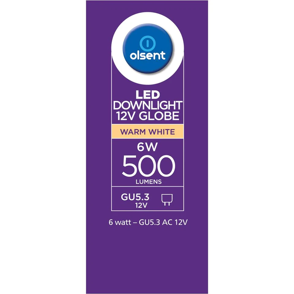 4 GU5.3 MR16 6w LED Recessed Lighting Downlight 500 Lumen 3000K Warm White Globe - Image 4 of 4