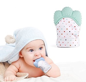 silicone teething mitten