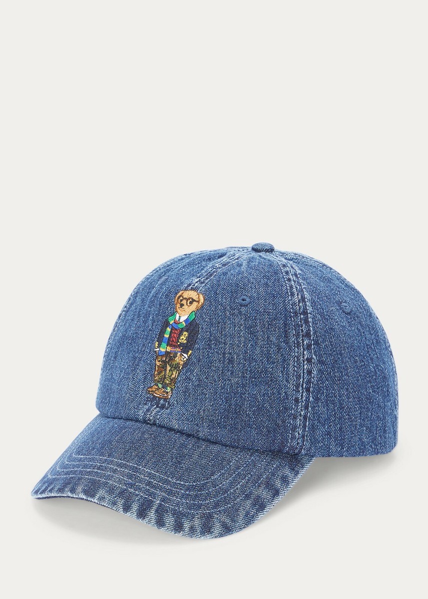 NEW Authentic POLO RALPH LAUREN POLO BEAR Denim BASEBALL