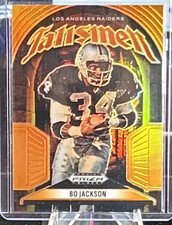 2025 Prizm Black Bo Jackson #5 Talisman Orange Prism 08/ 49 Raiders!