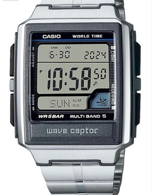 CASIO WAVE CEPTOR Radio Clock Super Illuminator Type WV-59RD-1AJF