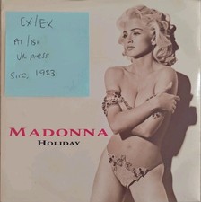 Madonna Holiday Vinyl Record EX/EX W 0037 1983