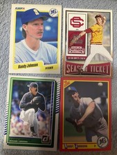 RANDY JOHNSON -  HALL OF FAME  4 CARD LOT , NO DUPLICATES