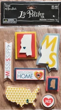 The Paper Studio La Petites Mississippi 3-D Stickers NIP