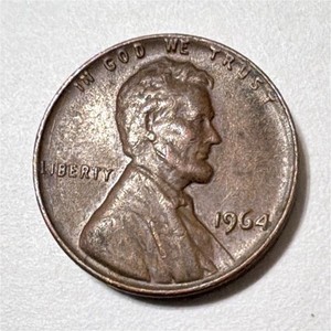 1964 Lincoln Memorial Small Cent Penny l on edge Circulated
