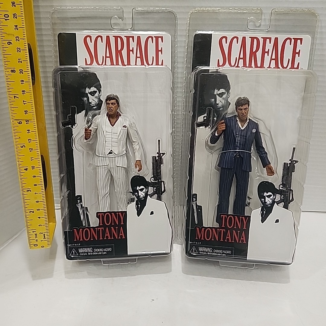 NECA Scarface Figure Al Pacino Tony Montana White + Blue Suit 7