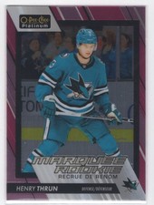 #265 2023-24 O-Pee-Chee Platinum Marquee Rookies Matte Pink Henry Thrun Rookie