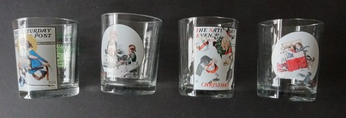 Norman Rockwell 'The Saturday Evening Post' Vintage Glasses Set of 4 - Picture 3 of 7