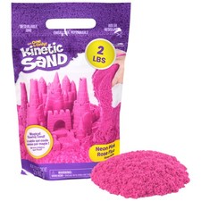 Kinetic Sand 2lbs Pink Play Sand Moldable Sensory Toys for Kids Resealable Bag