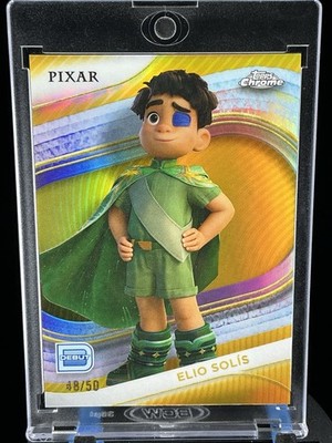 2025 Topps Chrome Disney Elio Solis Gold Refractor /50 Debut #133 Elio Pixar