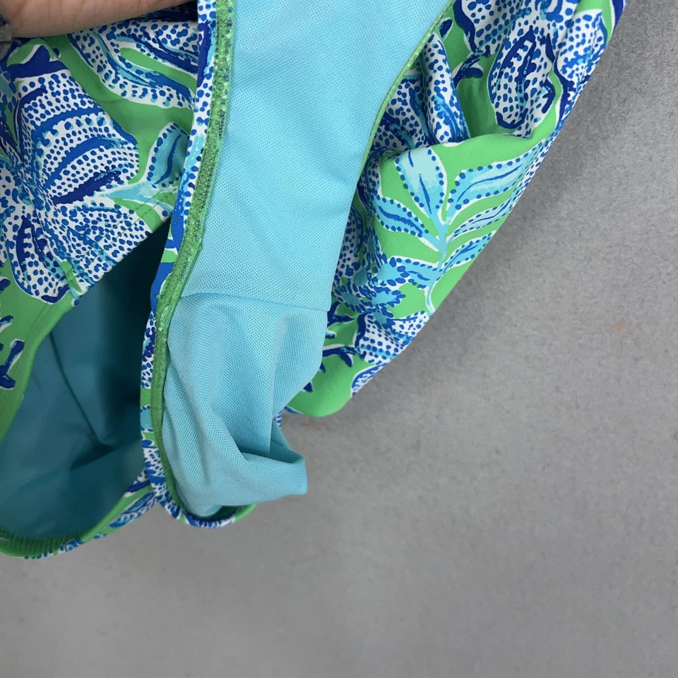 Traje de baño Lilly Pulitzer One Piece para mujer 12 verde azul floral Jagger Resort Vaca Foto 4 de 4