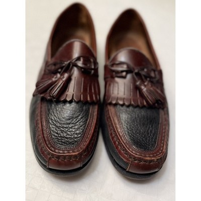 Johnston & Murphy Two-Tone Tassel Kiltie Loafers in Burgundy and Black Men main image 2