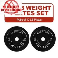 2-Inch Olympic Bumper Weight Plate  with Steel Hub, Black