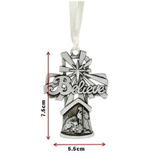 Nativity Cross Christmas Tree Ornaments Keepsakes and Scripture Bible Gift Cards