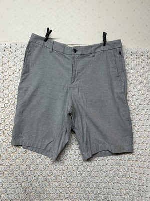 Lululemon Commission Qwick Oxford Shorts Mens Sz 36 Gray Pockets Relaxed Casual