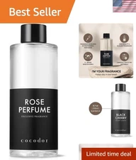 COCODOR Rose Perfume Reed Diffuser Oil Refill 6.7oz - Luxurious Home Fragrance