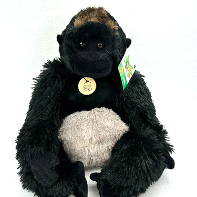 Wild Republic Silver Back Gorilla Plush Stuffed Animal Cheyenne Mountain Zoo 12''