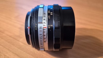 Petri 55mm f2 C.C Auto Petri Mount Objektiv, mit Etui.