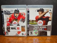 NHL 10 HOCKEY SONY PLAYSTATION 3 & Tiger Woods PGA Tour 08 For PlayStation 3 CIB