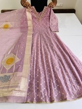 Premium Chanderi Silk Anarkali Gown With Dupatta