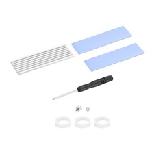M.2 2280 Nvme SSD Heatsink Cooler W 1mm,1.5mm Thermal Pad Silver