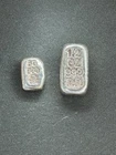 Hand Poured Baby Silver Loafs. 1/2 Silver And 5g. 2 Bars Total .68 Oz .999