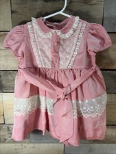 Vintage 1950 s Pink Toddler Dress - Tag Says Styled For America s Sweetheart HBI