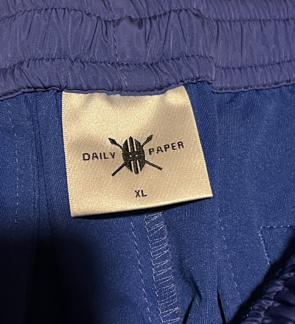 Daily Paper Track Pants Full Zip Tear Away Buttons Mens XL Blue Stripes Athletic image 8