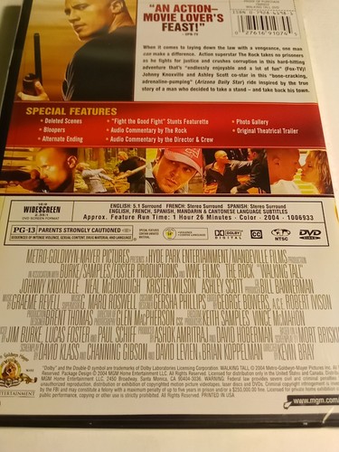 Walking Tall- Dwayne "The Rock" Johnson, DVD Movie,Brand New 2004 - Picture 2 of 3