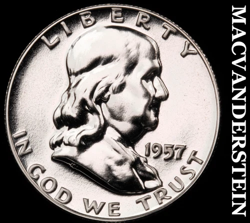 1957 Silver Franklin Half Dollar - Choice Gem Proof  Lustrous  #G7008