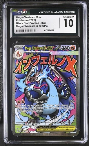 Mega Charizard x EX 023 Me: Mega Evolution Promo Holo Pokemon Graded Card CGC 10