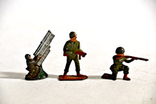 1940's British Army Lead Soldier Figures Lot Of 3 Authentic Original 64mm TS19