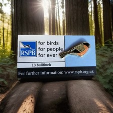 RSPB -Pin Badge No13 BULLFINCH  on a fbfpfe Backing  Card.  