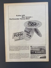 Ruhrkohle Kohle Bier brauen Dortmunder Hansa 1963 Vintage Ad Werbung Reklame
