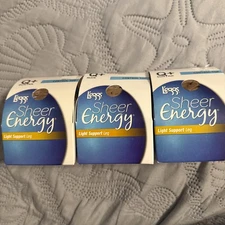 L’eggs Sheer Energy Pantyhose Control Top Nude And Suntan Q+