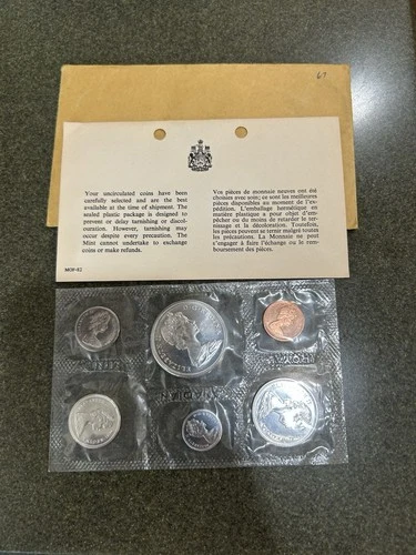 Royal Canadian Mint 1967 Wildlife 6-Coin Set Proof-Like, 80% Silver
